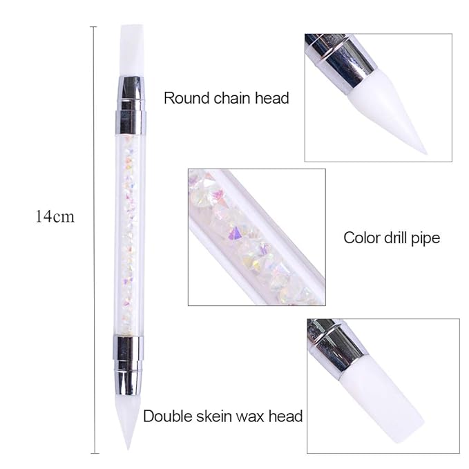 Silicone nail art pen dual