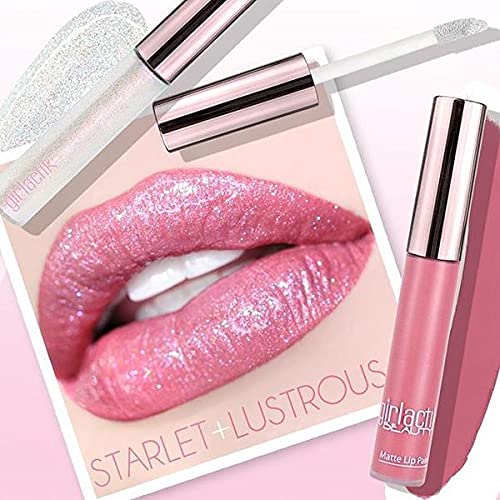 Girlactik Lip Pearls Glosser - Lustrous (Clear/Iridescent Rainbow Sparkle) - 7 g / .24 oz