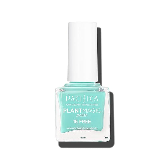 Pacifica Natural Nail Polish – Plant Magic Light Blue Nail Polish - Plant Based, Non-Toxic & Clinically Tested - Lasting Colors, Chip-Resistant, Clean Beauty, Dermatologist Approved, Paradise City