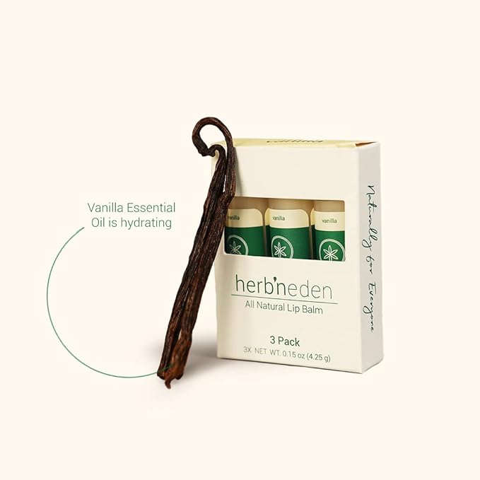 Herb’N Eden Vanilla Lip Balm Pack