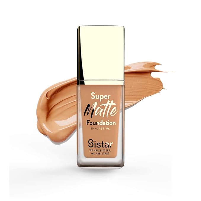 Sistar Super Matte Foundation Perfecting Liquid Foundation Full oz. (Caramel) 30 mL
