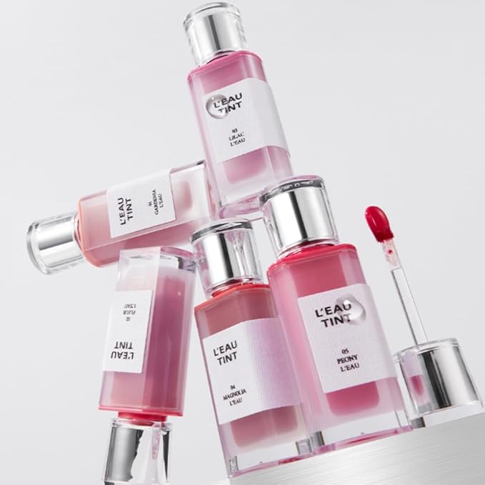 BBIA L’EAU Tint – Glossy & Glow Lip Stain, Watery Lip Tint, Non-Sticky, High Shine Finish, Long-lasting, Moisturizing, Lightweight, Natural, Daily Use, Vegan, Korean Lip Makeup (07 PEACH L'EAU)