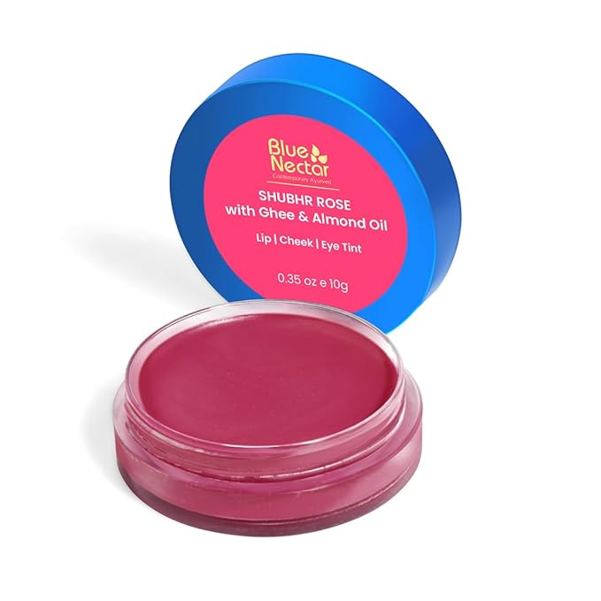 Blue Nectar Lip Tint Balm for Rosy Pink Organic