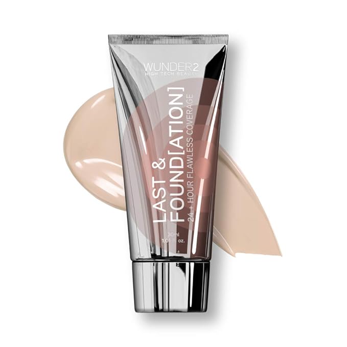 WUNDERBROW Full Coverage Foundation, Last & Found[ation] – Waterproof, Porcelain