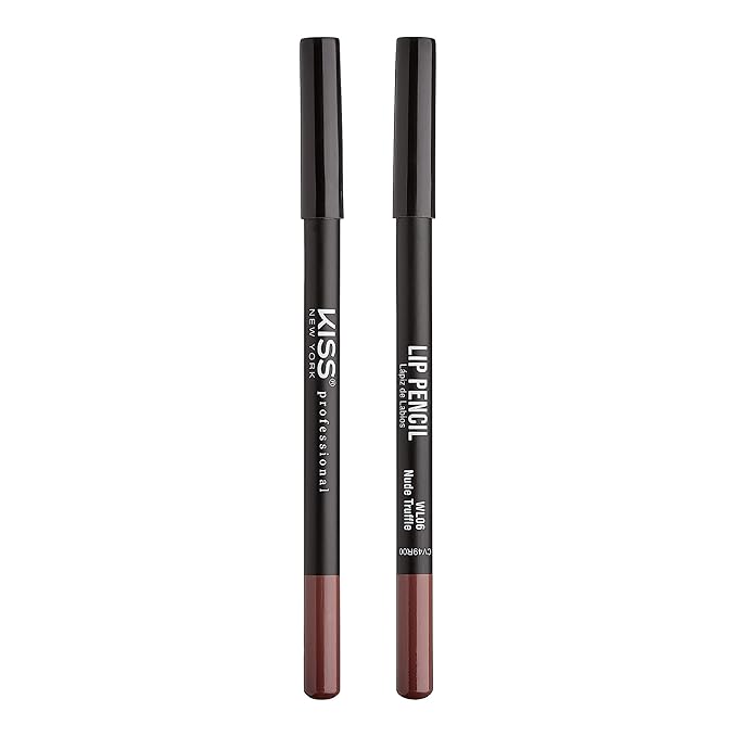 KISS New York Professional Slim Lip Pencil, Creamy Soft Lip Liner, Smooth Long-Lasting Rich Lip Color, Natural Lip Makeup, Water-Resistant Lip Crayon (Nude Truffle)