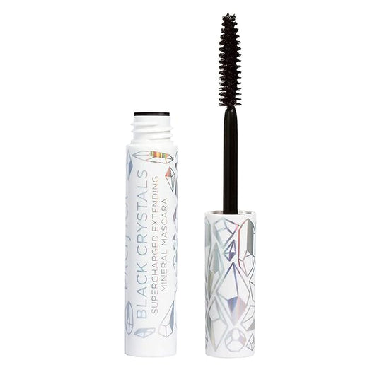 Pacifica Beauty Crystals Supercharged Extending Mineral Black Mascara, For Volume and Length + Volume, Silicone, Sulfate + Paraben Free Vegan & Cruelty Free