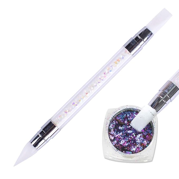 Silicone nail art pen dual