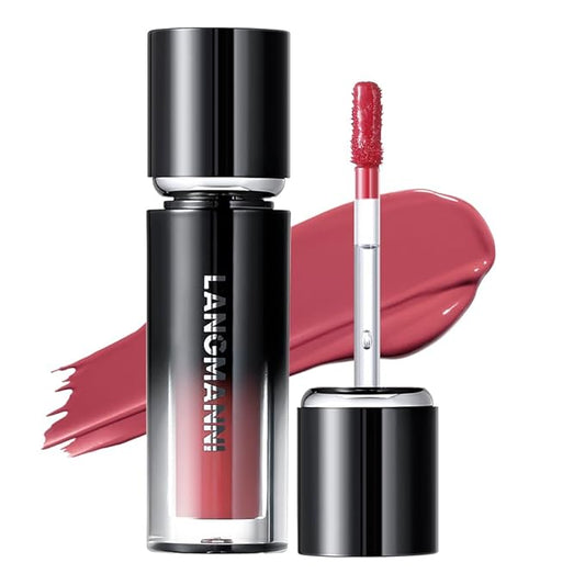 LANGMANNI Lip Oil Tint | Hydrating & Long-Lasting Lip Stain | Moisturizing And High Gloss Makeup,Non-Sticky Lip Stain For Watery And Silky Smooth Lips(#3 Coral Sunset)