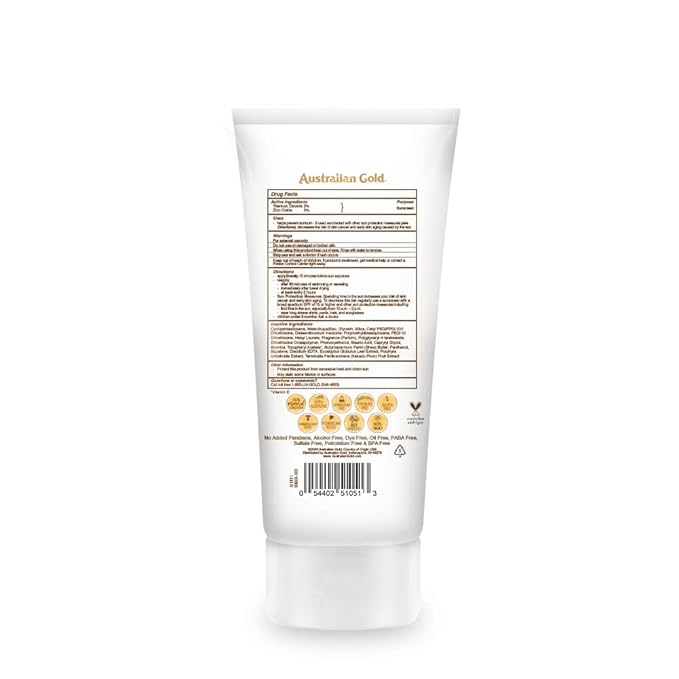 Australian Gold Botanical SPF 30 Mineral Sunscreen Lotion, Non-Chemical Sunblock with Titanium Dioxide & Zinc Oxide, Native-Australian Ingredients, Water-Resistant, Citrus Oasis Fragrance, 5 Oz