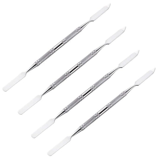 4 Pieces Makeup Spatula Cosmetics Mixing Spatula Stainless