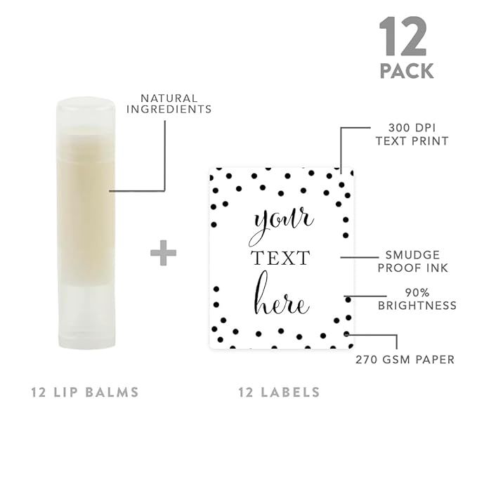Andaz Press Personalized Lip Balm Party Black