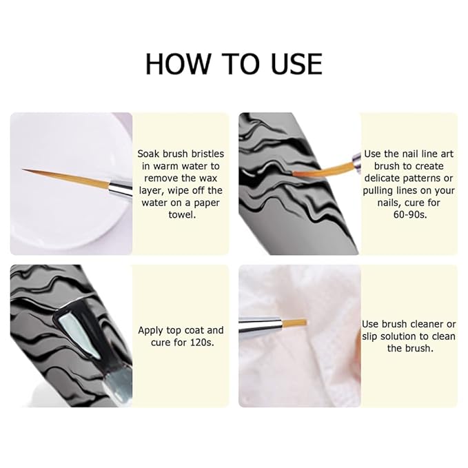 Lofuanna nail art liner brushes