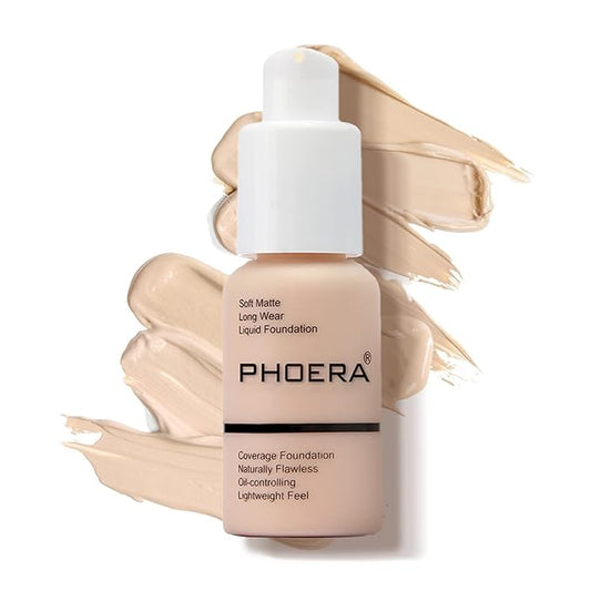 PHOERA Foundation Makeup Naturally Liquid Foundation Full Coverage 30ml