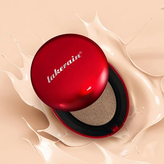 Flawless Glass Skin with Cushion Foundation - Long-lasting, Beige, ) 18g