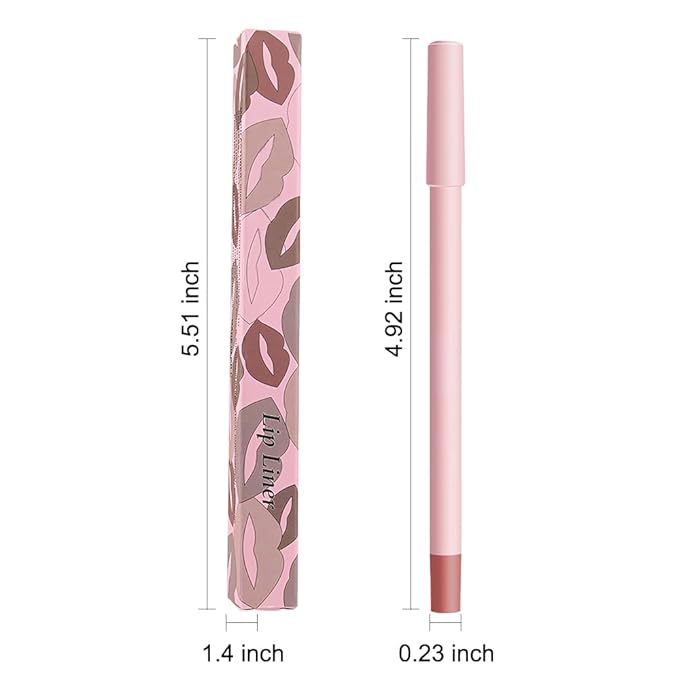 12 Colors lip liner pencils, Modern Classic Lip Liner, Lip Liner Pigmented Vegan Matte, Lasting Finish Lip Liner, Luxurious Creamy Long Lasting Lip Liner, Prevents Feathering and Fading, (07)