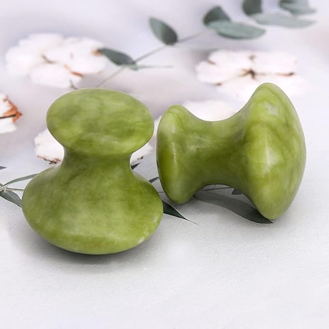 2 Pcs Mushroom Jade Gua Sha Relaxing