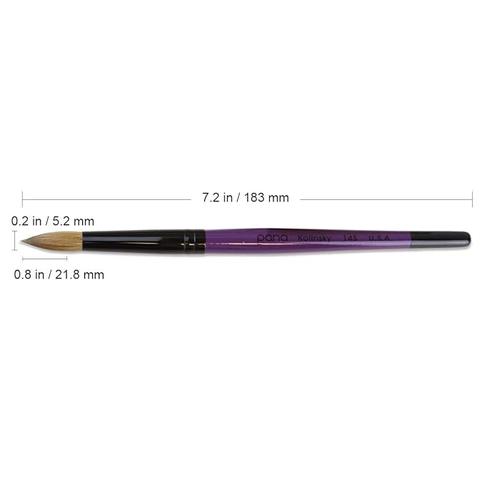 Professional purple wood kolinsky acrylic