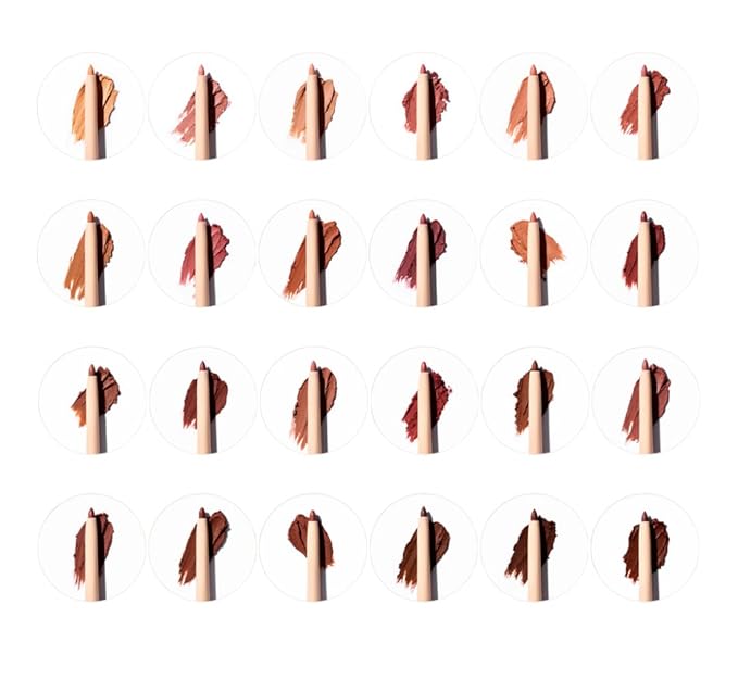 Retractable Waterproof Lip Liner with Built-in Sharpener NUDEX Collection (Full 24 Piece Set)