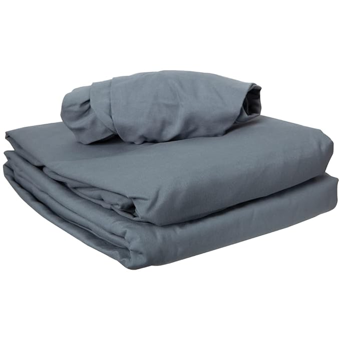 ForPro Professional Collection Premium Microfiber 3-Piece Massage Sheet Set, Cool Grey, Ultra-Light, Stain, and Wrinkle-Resistant, Includes Flat, Fitted Sheet and Massage Face Rest Cover