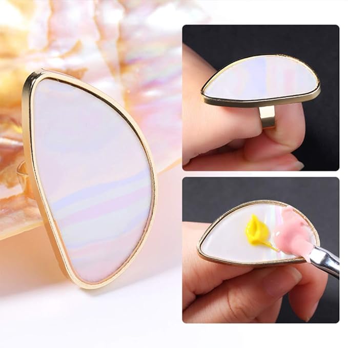 4pcs Ring Palette Nail Art Palette Blending Palette