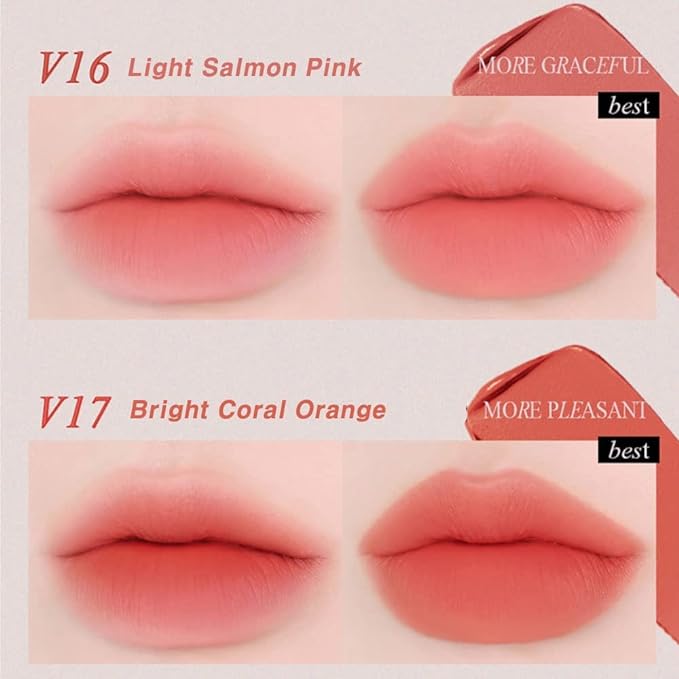 BBIA Last Velvet Tint - Soft & Creamy Matte Finish Lip Stain, Blur Effect with Velvety Texture, Long-Lasting, High Pigment, Lightweight, Non-Drying, Vegan, Korean Lip Makeup (V19 MORE DAZZLING)
