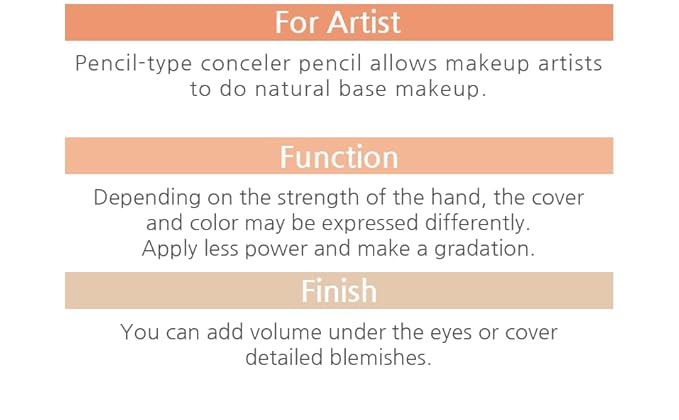 [K-Beauty Makeup] Courcelles Concealer Pencil CC700/CC800, Soft type-Natural (CC700-Light Beige+Sharpener)