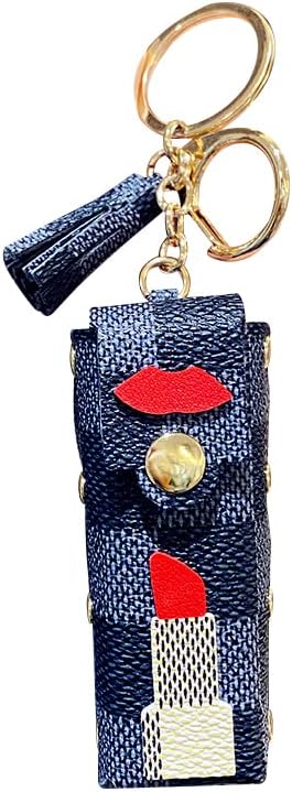 Lip Balm Holder Keychain for Women Wallet