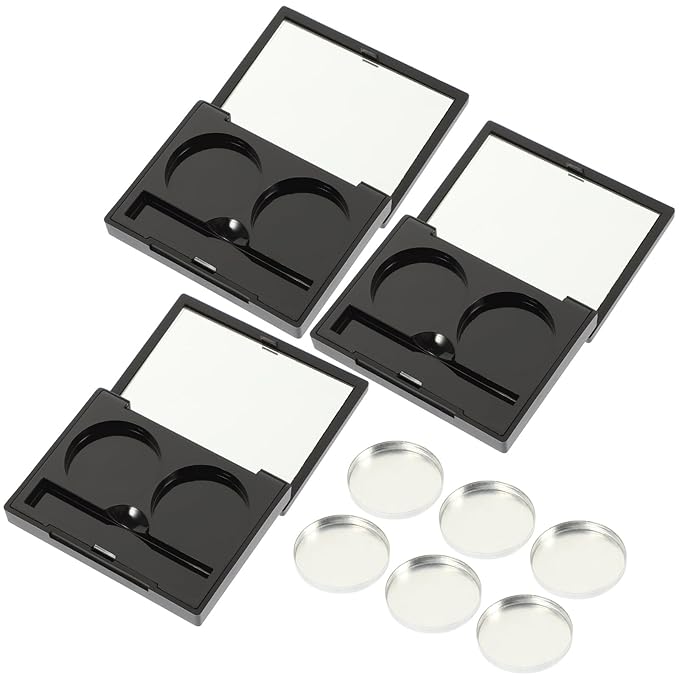 Empty Magnetic Eyeshadow Makeup Palette with 2Pcs Round