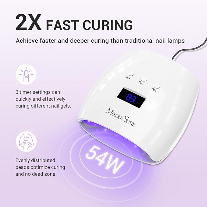 Melodysusie 54w uv led nail