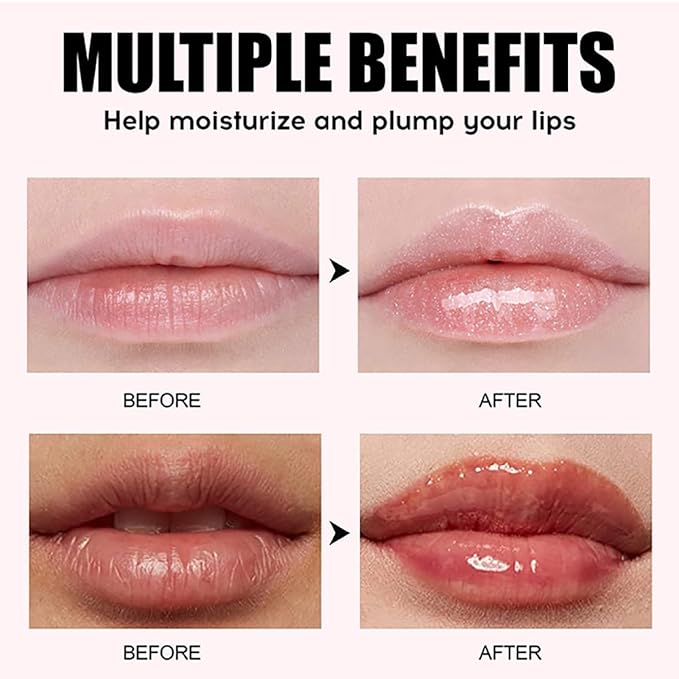 8 Colors Lip Oil Lip Glaze, Hydrating Lip Glow Oil Big Brush Head Shiny Moisturizing Lip Gloss, Long Lasting Non-sticky Fresh Transparent Tinted Plumping Lip Oil (# 02)