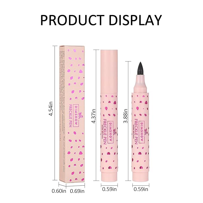 Erinde 2PCS Freckle Pen, Natural Lifelike Freckle Makeup Light Brown