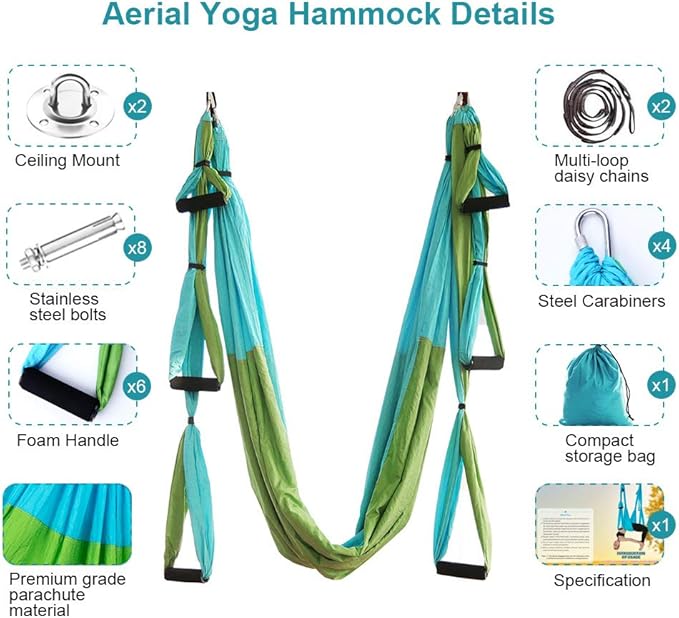 Aerial Yoga Swing Set Trapeze Yoga Hammock Kit