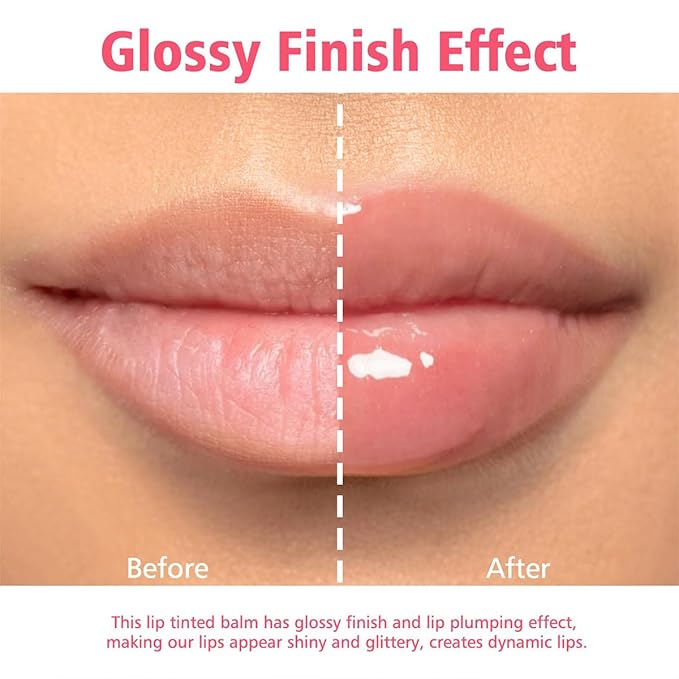 GECOMO Lip Glowy Balm, Moisturizing Lip 0.35oz