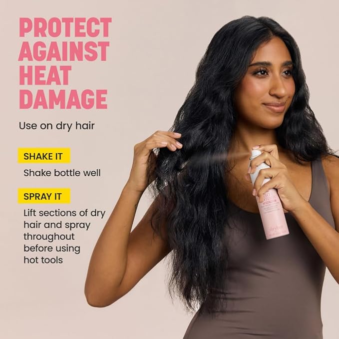 Drybar Hot Toddy Heat Protectant Mist Coconut Colada Scent - Full Size| Lightweight Heat Protectant for Hair protects from Heat & Styling with Curling, Straightening and Styling Irons