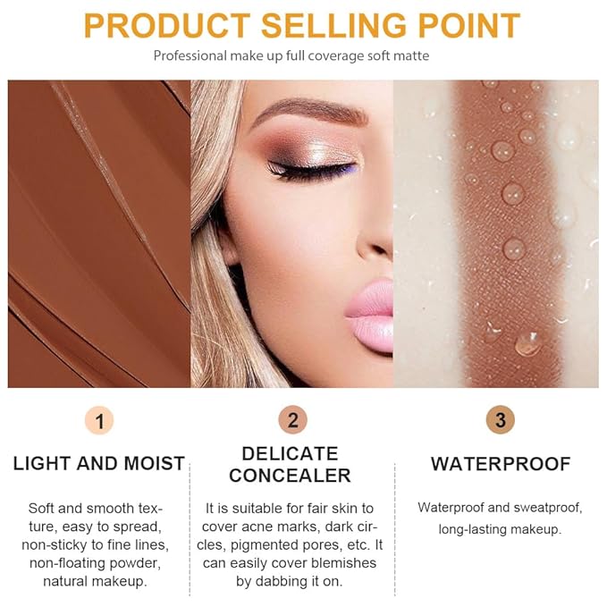 Kaely Pot Concealer Full Coverage Set,under Eye Brightener ojeras 07