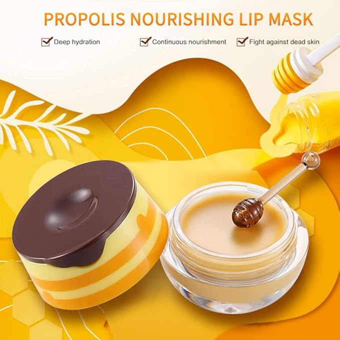 Bee Lip Mask Balm Honey Pot, Lines