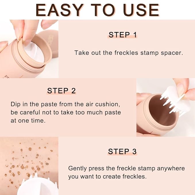 Erinde Upgrade Liquid Freckle Pen, Fake Freckles Stamp Saddle Brown