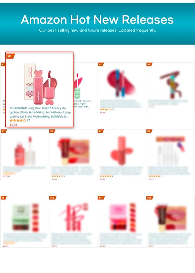 COLORGRAM Juicy Blur Tint 07 Cheery Oz.)