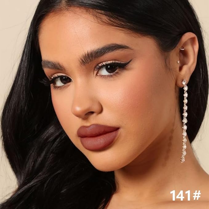 6-Color Velvet Matte Lipstick Pencils Pack for Lips Makeup, Ultra Smooth Creamy Hydrating, Long-Lasting High lmpact Color Soft Finish, Moisturized Lips (6Pcs Matte Lip pencils Set-D, Pack of 1)