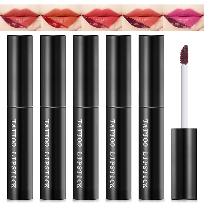 5 Colors Peel Off Lip Stain, Waterproof Long