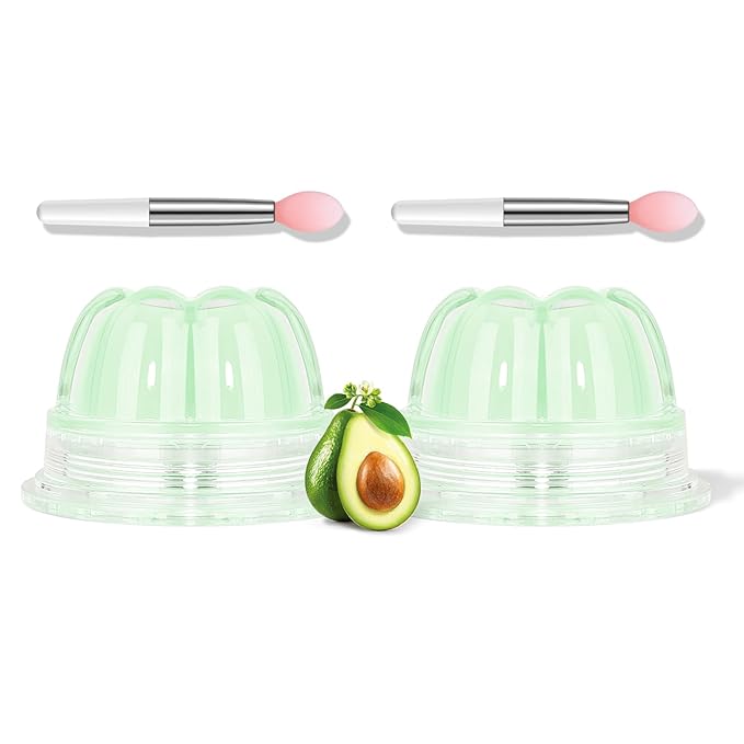 2Pc Jelly Lip Mask Overnight,Fruity Avocado Collagen-Avocado