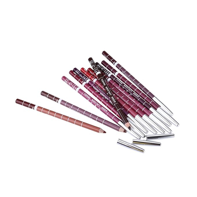 Non-drying Lip Liner 12pcs Pipliner Pencil Waterproof Lipliner Pencil Lip Liner Pencils Water Proof Eyebrow Pencil Natural Color Lip Liner