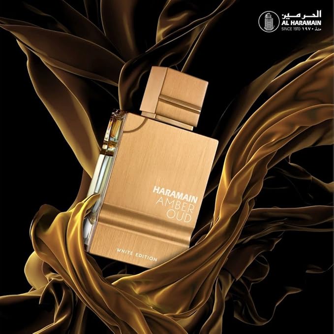 Al Haramain Amber Oud White Edition - Arabian Unisex Amber Long Lasting Perfume for Men and Women - 2 oz