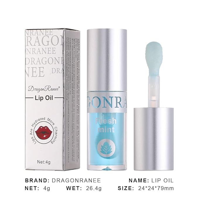 AKARY Hydrating Lip Glow Oil with Big Brush Lip