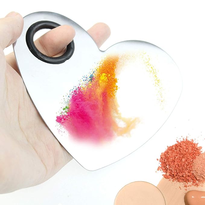 Stainless Steel Heart Shaped Makeup Palette Spatula -