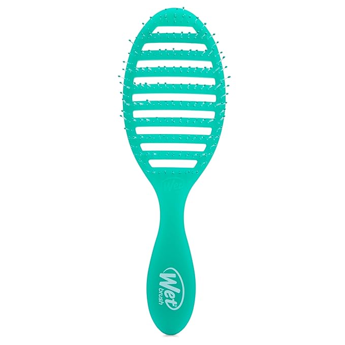 Wet Brush Speed Dry, Green Juice (Summer Quencher) - Vented Design & Soft HeatFlex Bristles Are Blow Dry Safe - Ergonomic Handle Manages Tangles - Pain-Free Hair Brush, Limited Edition