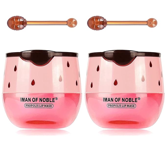 Bee Lip Balm Honey Pot, Strawberry