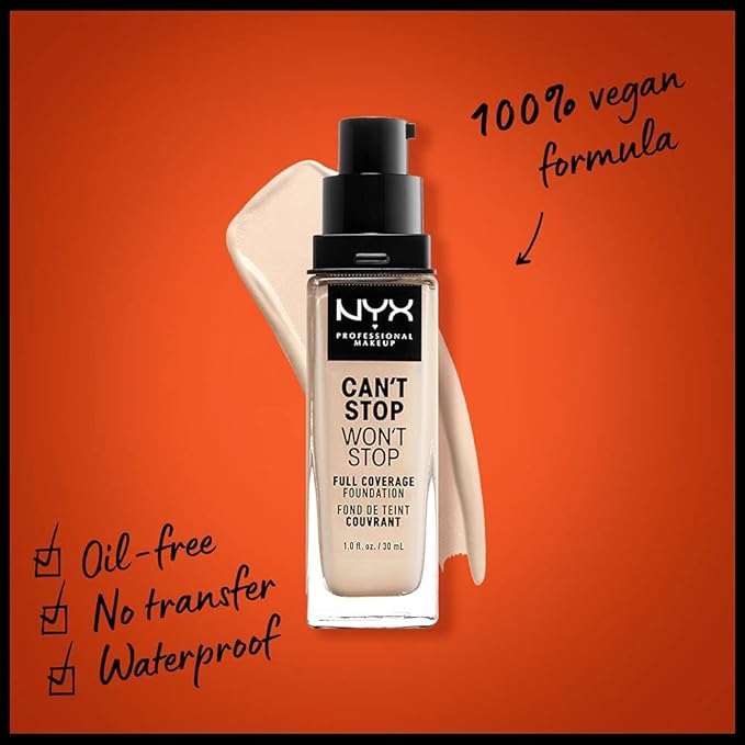 NYX PROFESSIONAL MAKEUP Can't Stop Won't Stop Foundation, - Pale