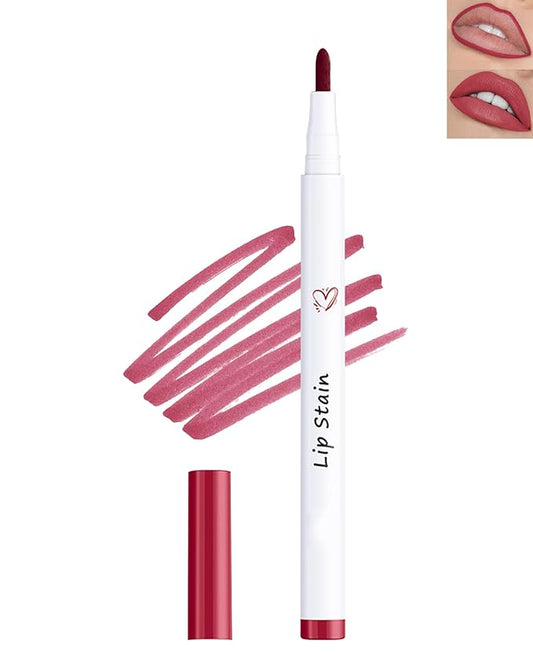 Lip Stain Marker Pen, Cherry Red Lip Liner Longlasting