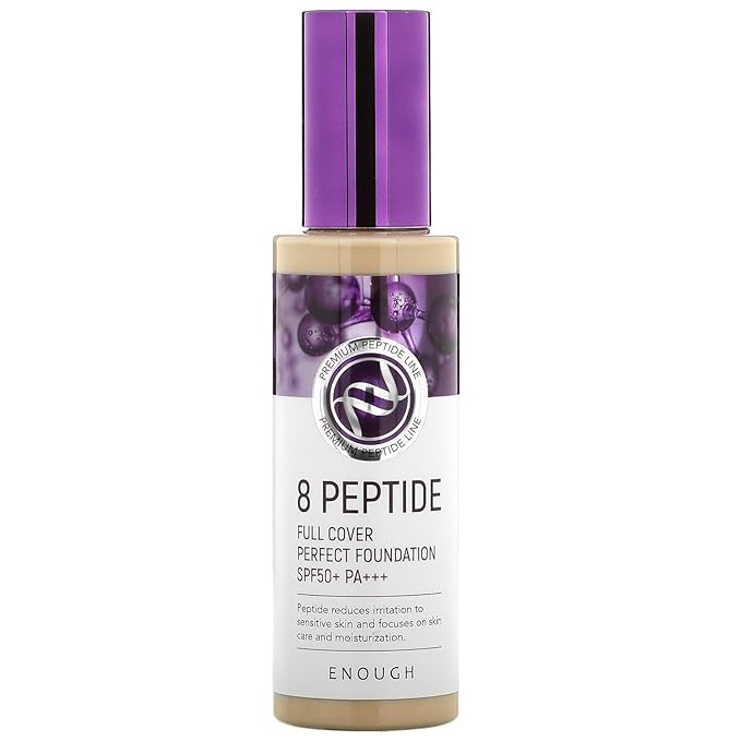 Enough 8 Peptide, Full Cover Perfect Foundation, SPF 3.53 oz